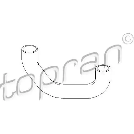 Патрубок радиатора, шланг TOPRAN 2443660 400834 6EA5 H изображение 0