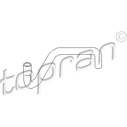Патрубок радиатора, шланг TOPRAN 2435382 U6ZO 1E 109012 изображение 0