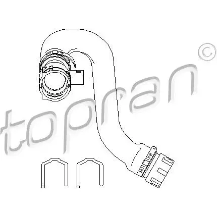Патрубок радиатора, шланг TOPRAN BIY XLEJ 2446121 501563 изображение 0