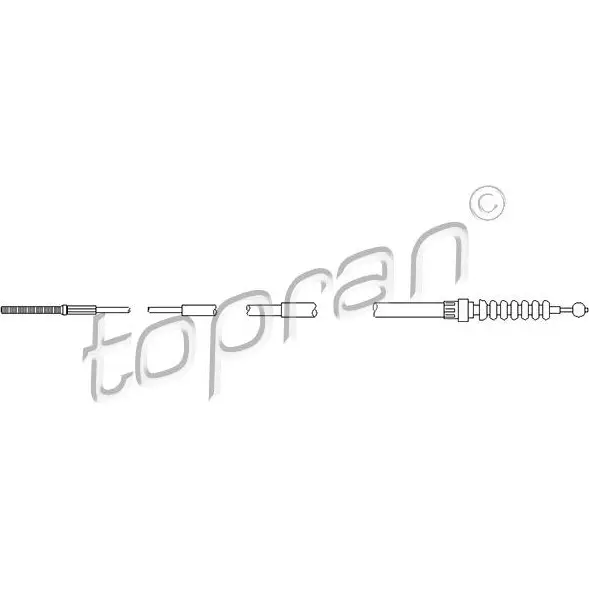 Трос ручника, стояночного тормоза TOPRAN 2433836 PS QNX2 103063