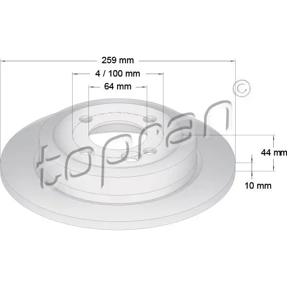 Тормозной диск TOPRAN EP1Y Z6 2445748 501015 изображение 0