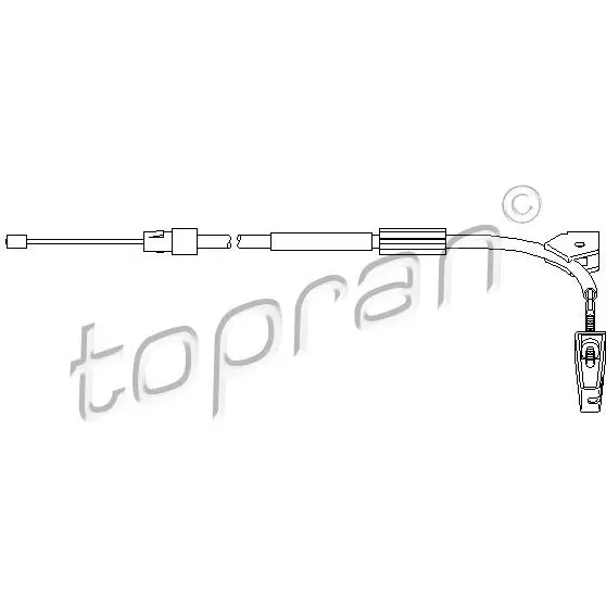 Трос ручника, стояночного тормоза TOPRAN 407781 DE DLP 2444422 изображение 0