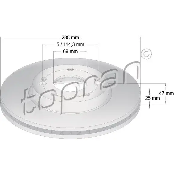Тормозной диск TOPRAN 631173 1437843749 AR VNC изображение 0