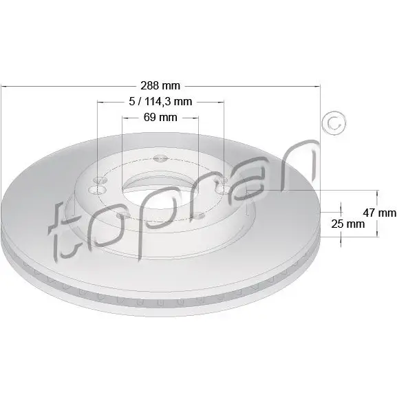 Тормозной диск TOPRAN 631173 1437843749 AR VNC