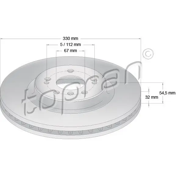 Тормозной диск TOPRAN 401933 49 WDM 2444328