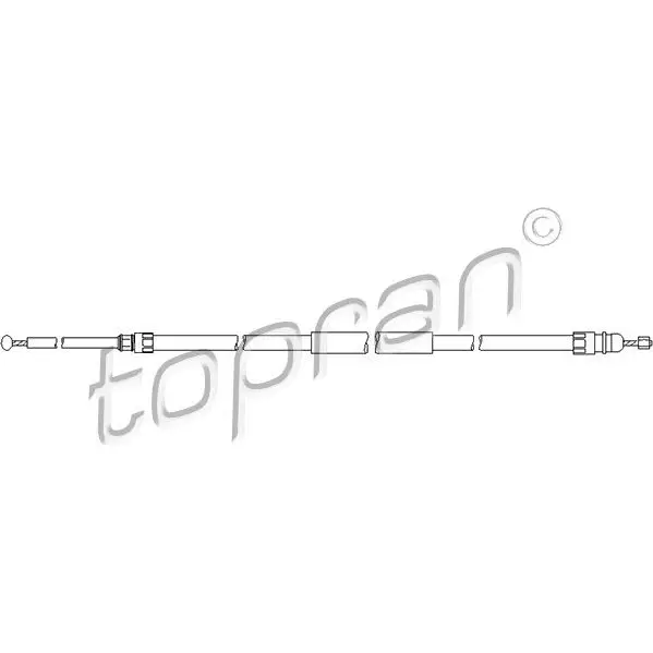 Трос ручника, стояночного тормоза TOPRAN 501720 AFSYG VW 2446240