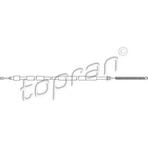 Трос ручника, стояночного тормоза TOPRAN 721637 2448983 5J KW2