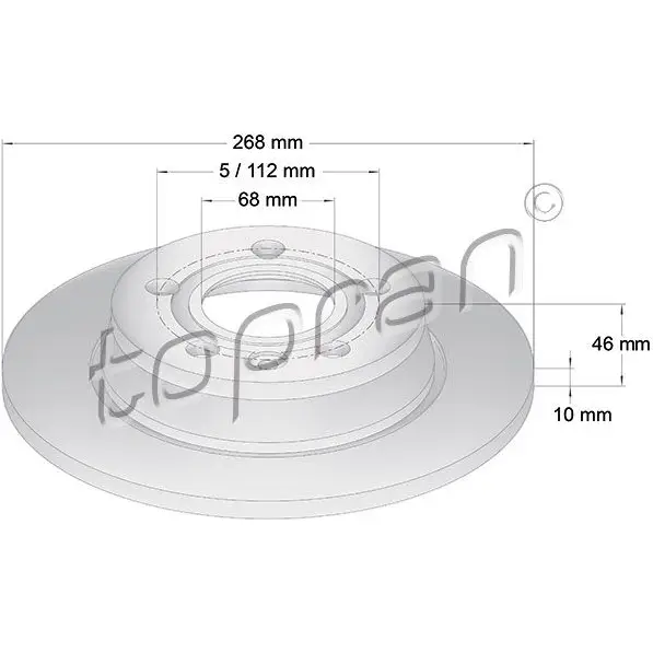 Тормозной диск TOPRAN 107629 E9 QGF 2434758 изображение 0