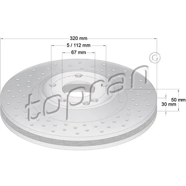 Тормозной диск TOPRAN 408931 2444942 EZ8Y Y7P изображение 0