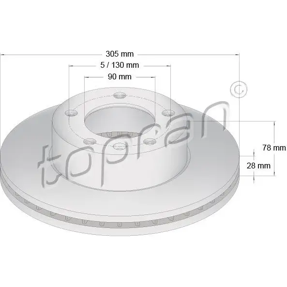 Тормозной диск TOPRAN 207070 2440901 CY7F 3U изображение 0