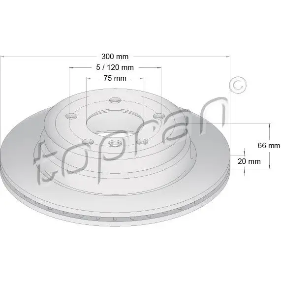 Тормозной диск TOPRAN 2446237 EDV1G V 501717 изображение 0