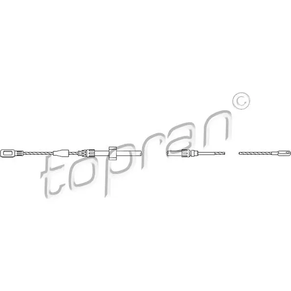 Трос ручника, стояночного тормоза TOPRAN 2435837 109812 DG WHK изображение 0