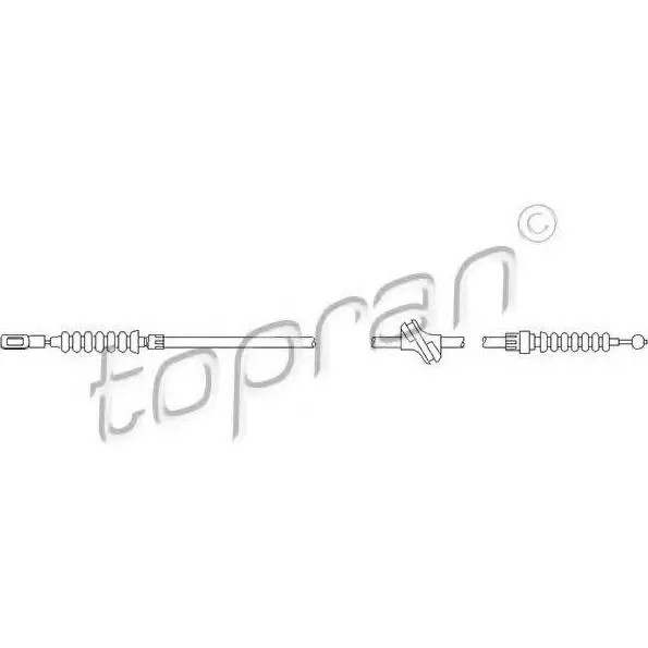 Трос ручника, стояночного тормоза TOPRAN 1423575840 VVP 0U 103697