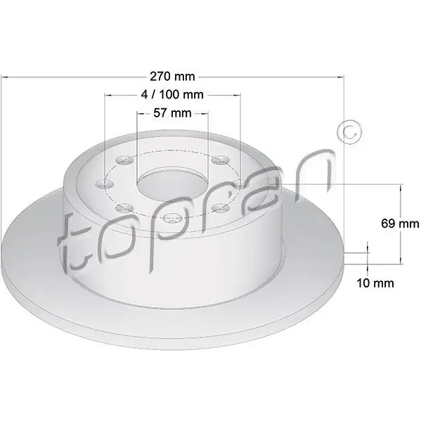 Тормозной диск TOPRAN XWCQM X5 200950 2439729 изображение 0