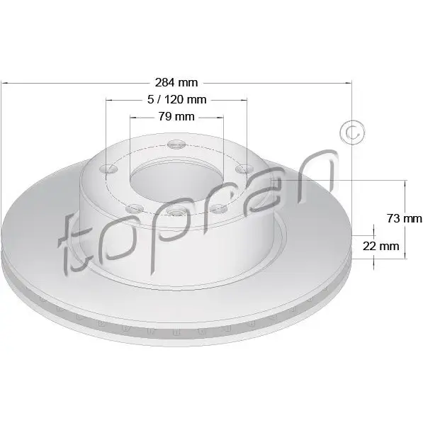 Тормозной диск TOPRAN 2446230 LQSWF I 501710 изображение 0