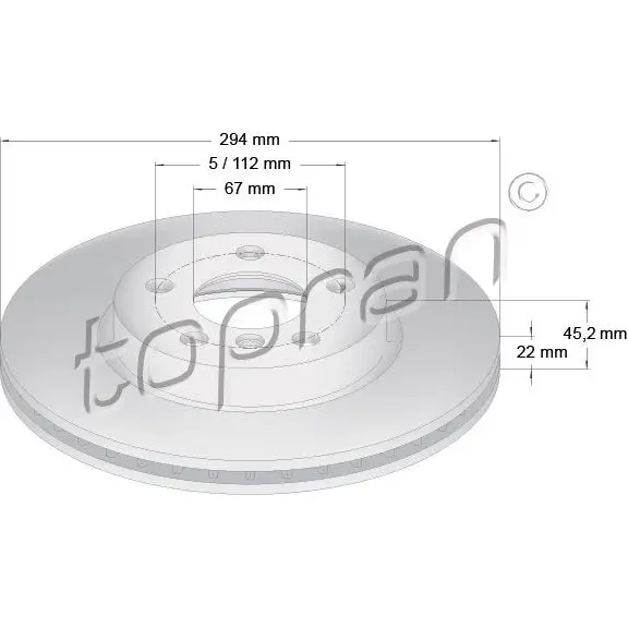 Тормозной диск TOPRAN 1224474880 MA H8KLI 503019 изображение 0