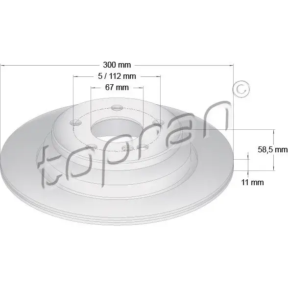 Тормозной диск TOPRAN 2443999 B VBCCL 401403 изображение 0