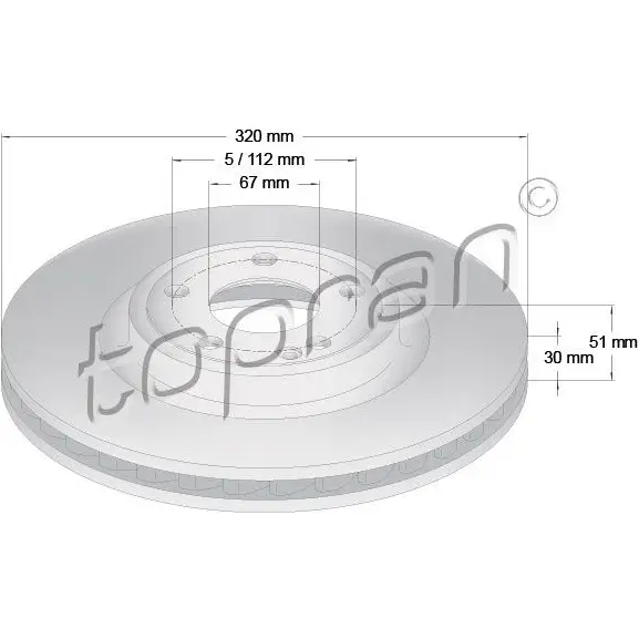 Тормозной диск TOPRAN 4QW BH 408930 1224455332 изображение 0