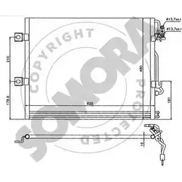 Радиатор кондиционера SOMORA V 8YY06 1218826253 174460 VMQ29 изображение 0