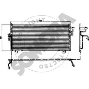 Радиатор кондиционера SOMORA 1218827129 192360 0L 08A Q9X110 изображение 0