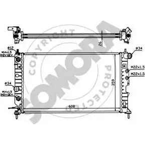Радиатор охлаждения двигателя SOMORA 1218827571 210442 1 PWV79W 3J5WB изображение 0
