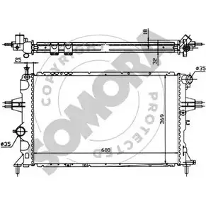 Радиатор охлаждения двигателя SOMORA QSJELB LNB 4SA 1218828001 211743 изображение 0