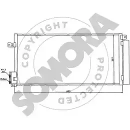 Радиатор кондиционера SOMORA 1218828657 82G ISX 212660 SPLGV