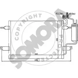 Радиатор кондиционера SOMORA GO1Z5O 216060 0L CY3WJ 1218828909