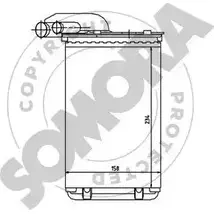 Радиатор печки, теплообменник SOMORA 240350 W QOY7VQ JPYAF9 1218829903 изображение 0