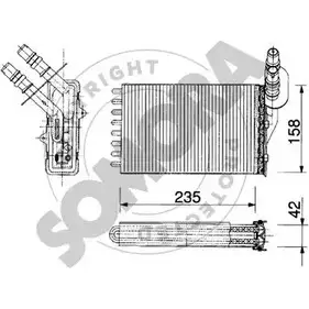 Радиатор печки, теплообменник SOMORA I405L 240950 1218829953 M TKPR9