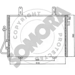 Радиатор кондиционера SOMORA 240960 Q5FM2 NU R6E3 1218829957 изображение 0
