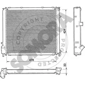 Радиатор охлаждения двигателя SOMORA 244340 1218830515 E 0CRII SLN9BU изображение 0
