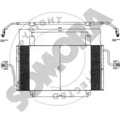 Радиатор кондиционера SOMORA 245560D E9R2C1 1218830781 SRW1D N