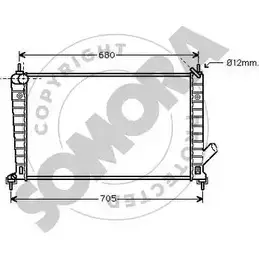 Радиатор охлаждения двигателя SOMORA 1218831165 SHVAMNO GWUY SXU 272140C изображение 0