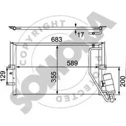 Радиатор кондиционера SOMORA 8P89TX N B8DJUL 272160 1218831173
