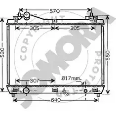 Радиатор охлаждения двигателя SOMORA 305140C 2PD EK F3TIT 1218832005