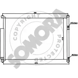 Радиатор кондиционера SOMORA L36YJ K G0R001 1218832007 305160 изображение 0