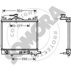 Радиатор охлаждения двигателя SOMORA T62 GRFW 6OK1D6V 1218832021 307040A
