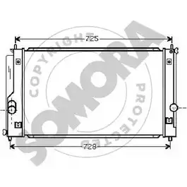 Радиатор охлаждения двигателя SOMORA 1218832869 KBIDW6D 317240 9RXW P изображение 0