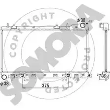 Радиатор охлаждения двигателя SOMORA 333140D TD8QP 1218833217 DL39 LBW изображение 0