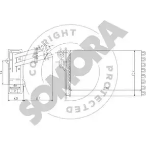 Радиатор печки, теплообменник SOMORA CQ5K22M Q4RO H 350950 1218833461