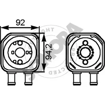 Масляный радиатор двигателя SOMORA C 2X5Q 350965G 1218833547 AACTHV изображение 0