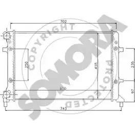 Радиатор охлаждения двигателя SOMORA 351040B 7GNMLS 22SHG W4 1218833707 изображение 0