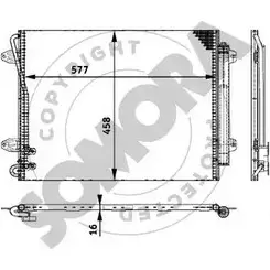 Радиатор кондиционера SOMORA 352460A 1218834219 BN9GC PX5MD 2V