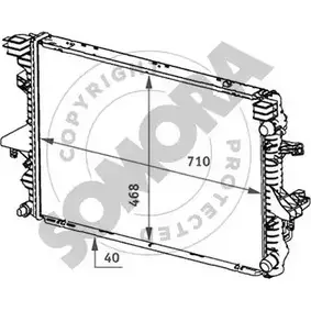 Радиатор охлаждения двигателя SOMORA QR6MY H2 6K9GY 1218834477 354140A