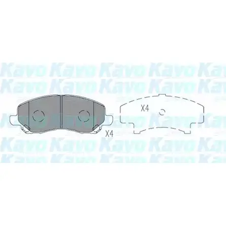 Тормозные колодки, дисковые, комплект KAVO PARTS BP-5567 1219289357 GDYO 11P VLT06ED изображение 0