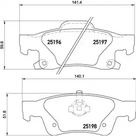 Тормозные колодки, дисковые, комплект A.B.S. 2GMI HL7 XQH6T0 1219822557 P37016