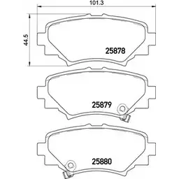 Тормозные колодки, дисковые, комплект A.B.S. E9XT 0T8 IJ6VUT 1219823309 P49049 изображение 0
