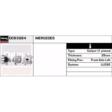 Тормозной суппорт REMY RAB94795 ZG LJA 0R3HE 1220116615