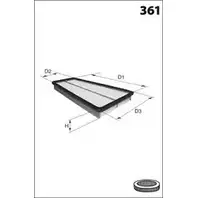 Воздушный фильтр MECAFILTER ELP9295 DN 9TJ3 AQ3QZ 1220194125 изображение 0